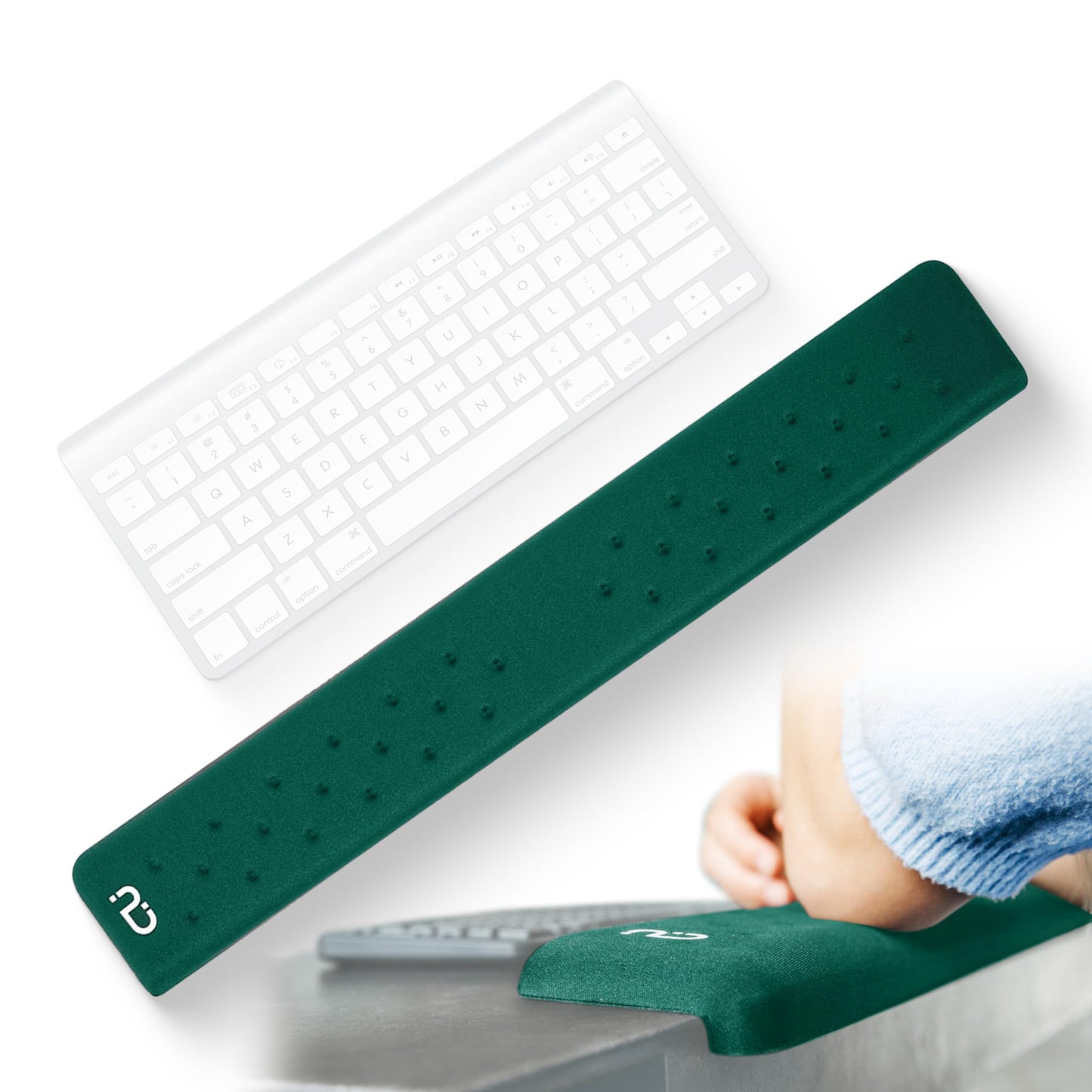 Memory Foam L-Shaped Desk Edge Wrist Rest Ergonomic Forearm Support Non-Slip Cushion for Extended Work Comfort