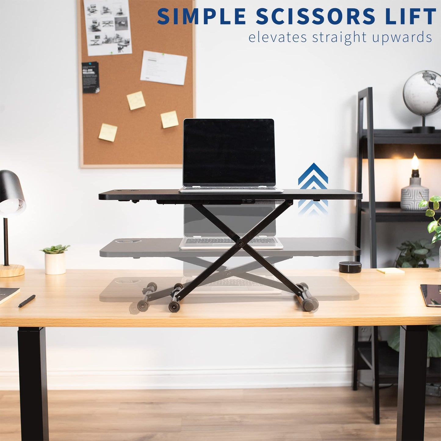 Standing Desk Converter Laptop Riser Adjustable Height Sit Stand Workstation Scissor Lift Desktop Office Desk