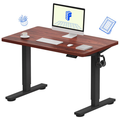 Electric Standing Desk Adjustable Height One Piece Desktop 4 Memory Presets Stable Home Office Desk
