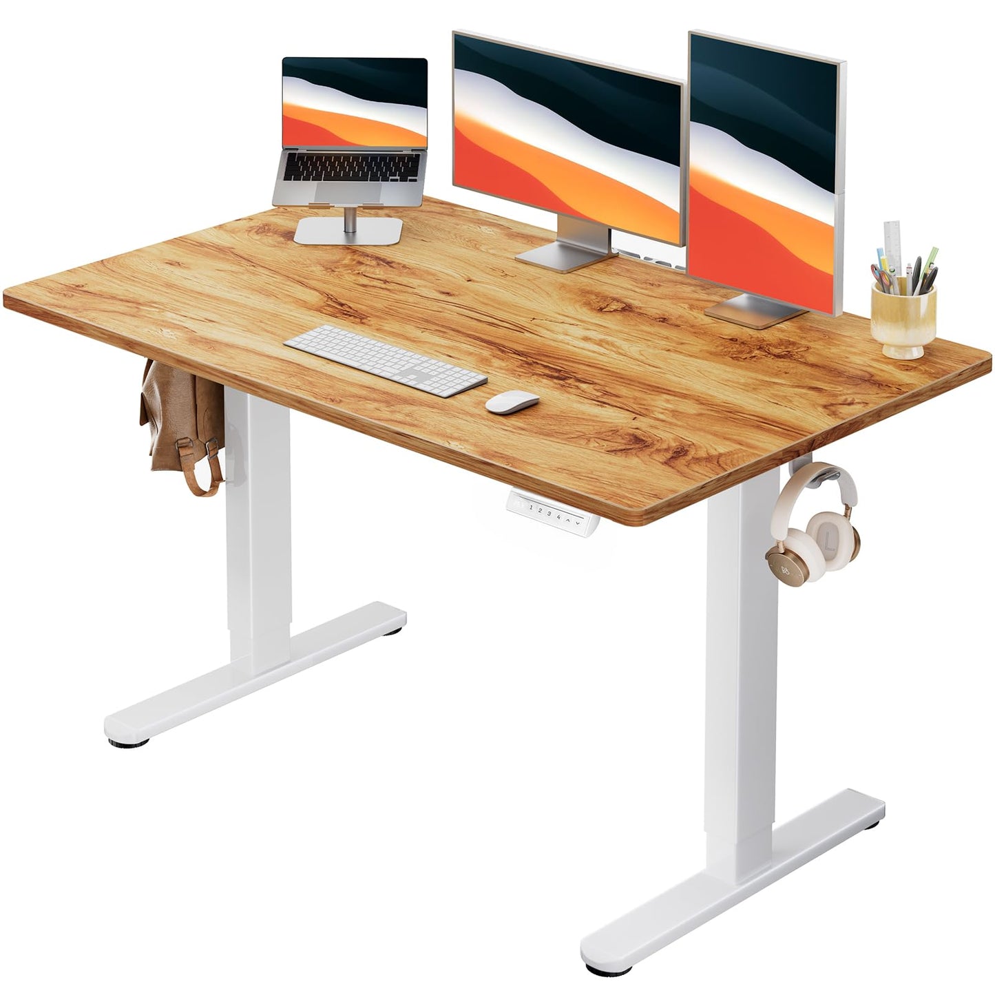 Electric Standing Desk Adjustable Height Sit Stand Desk with Memory Settings Home Office Desk