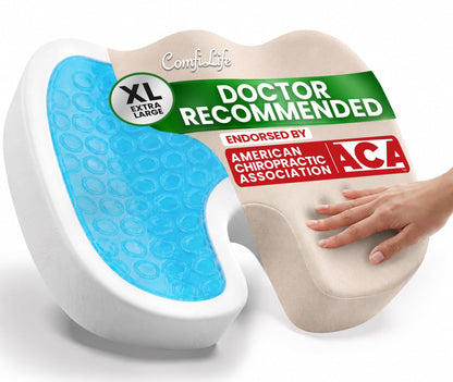 Gel Memory Foam Seat Cushion Ergonomic Tailbone Sciatica Pain Relief Office Car Support