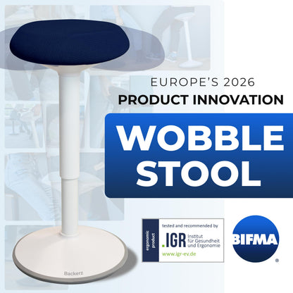 Ergonomic Standing Desk Stool Adjustable Height Swivel Wobble Chair Anti-Slip Rocking Motion Office Classroom Stool