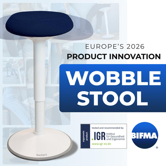 Ergonomic Standing Desk Stool Adjustable Height Swivel Wobble Chair Anti-Slip Rocking Motion Office Classroom Stool