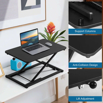 Standing Desk Converter Keyboard Riser Adjustable Height Sit Stand Desktop Workstation Ergonomic Home Office Desk
