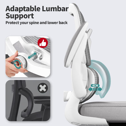 Ergonomic Mesh Office Chair Adjustable Lumbar Support Executive Desk Chair