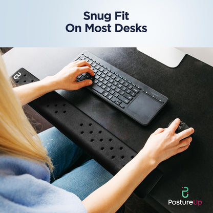 Memory Foam L-Shaped Desk Edge Wrist Rest Ergonomic Forearm Support Non-Slip Cushion for Extended Work Comfort