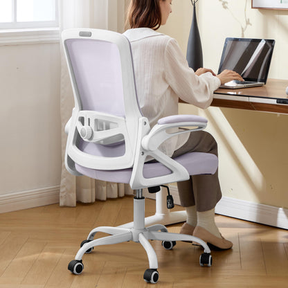 Ergonomic Mesh Office Chair with Adjustable Lumbar Support and Flip-Up Arms Executive Task Chair