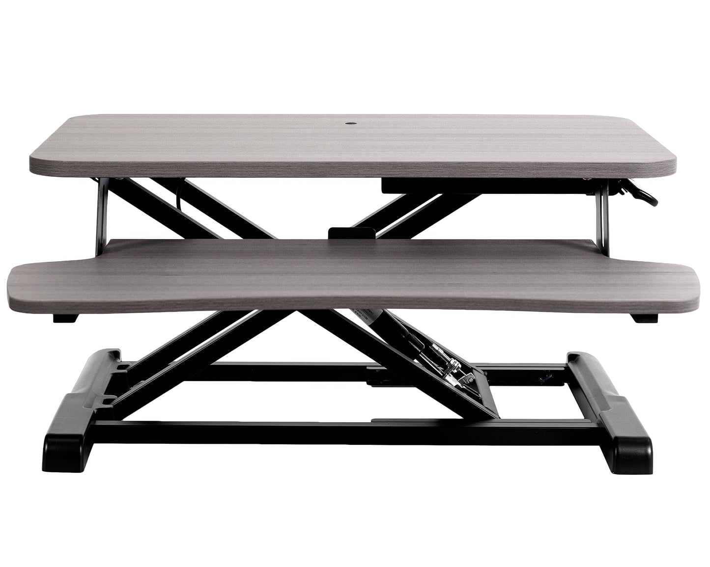 Height Adjustable Desk Converter Sit Stand Workstation Dual Monitor Laptop Riser Wide Keyboard Tray