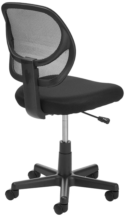 Low Back Mesh Office Chair Adjustable Swivel Casters Upholstered Design