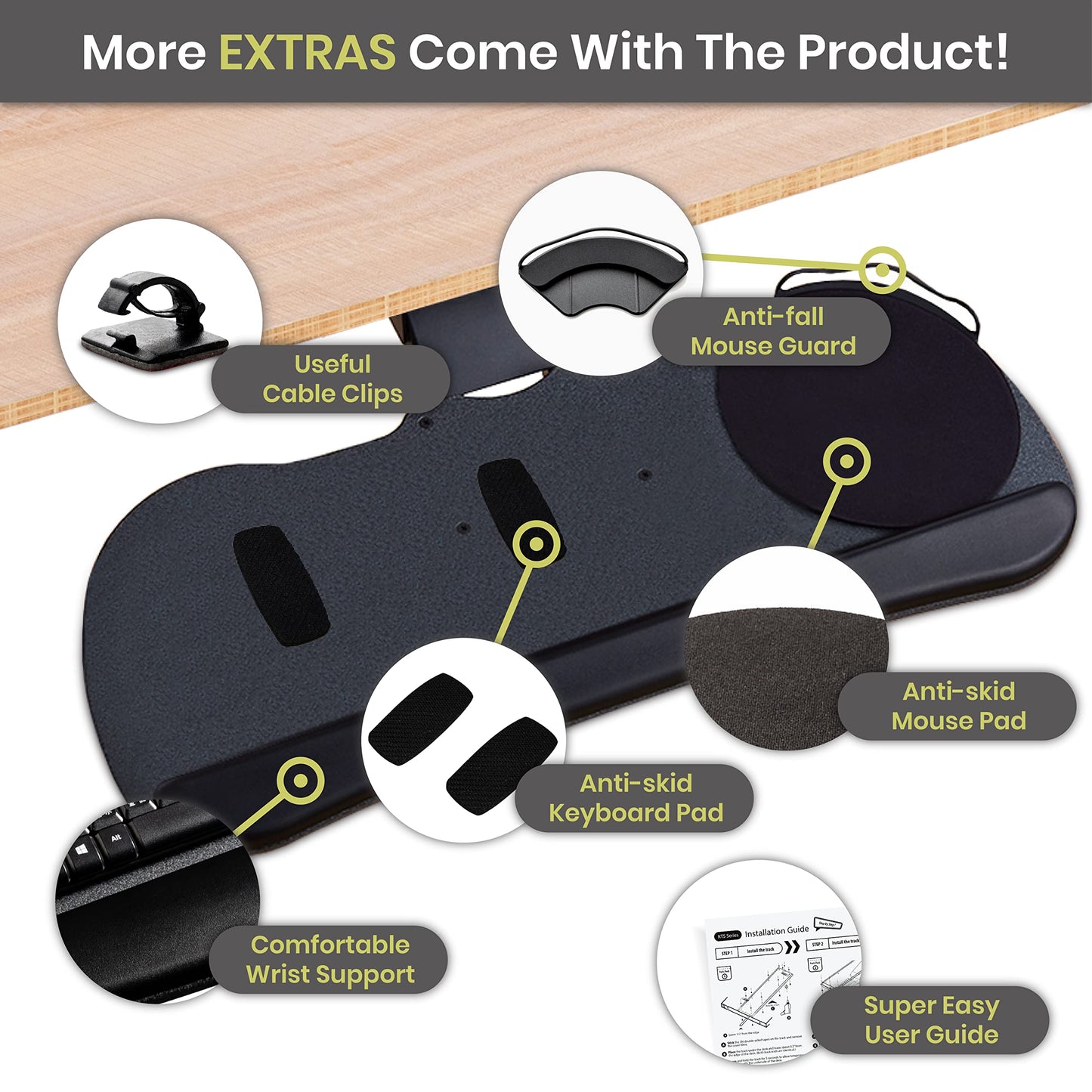 FERSGO KTS Underdesk Keyboard Tray Steady Series