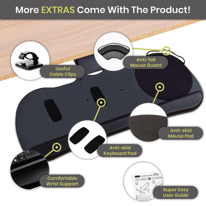 FERSGO KTS Underdesk Keyboard Tray Steady Series