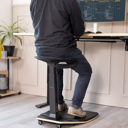 Ergonomic Leaning Perch Standing Desk Stool Anti-Fatigue Posture Seat Adjustable Height