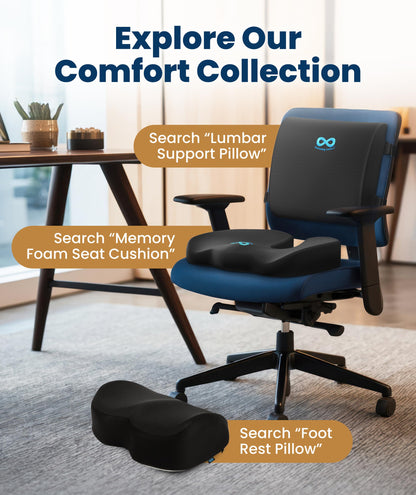 Memory Foam Seat Cushion Ergonomic Tailbone and Sciatica Pain Relief Office Car Support