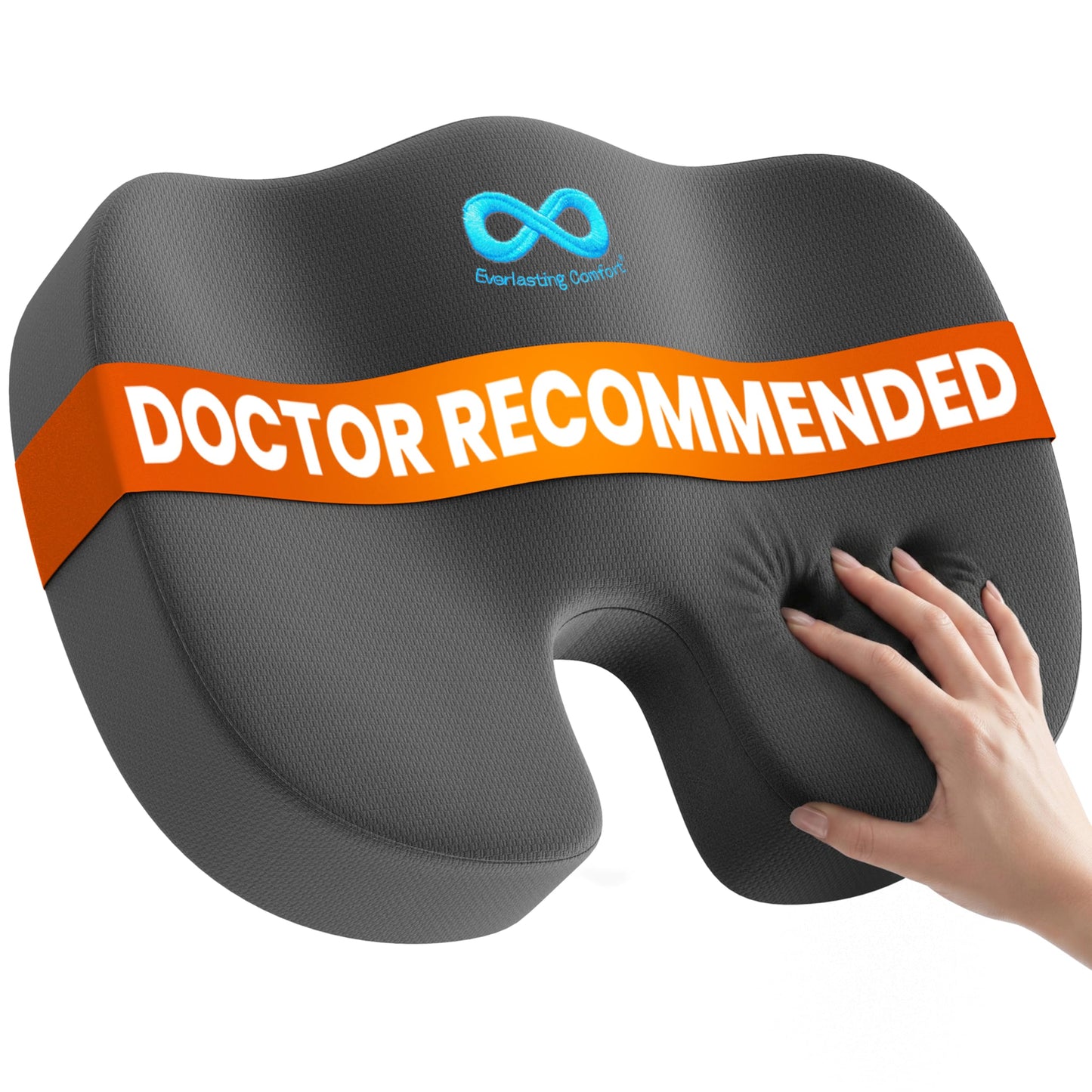 Memory Foam Seat Cushion Ergonomic Tailbone and Sciatica Pain Relief Office Car Support