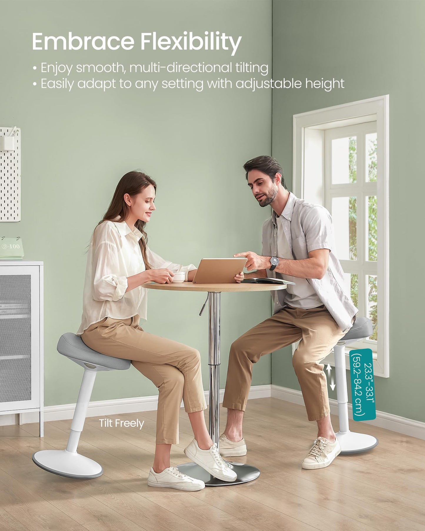 SONGMICS Ergonomic Wobble Stool