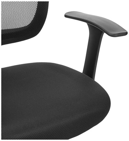 Mid Back Mesh Office Chair with Armrests Lumbar Support Adjustable Swivel Height