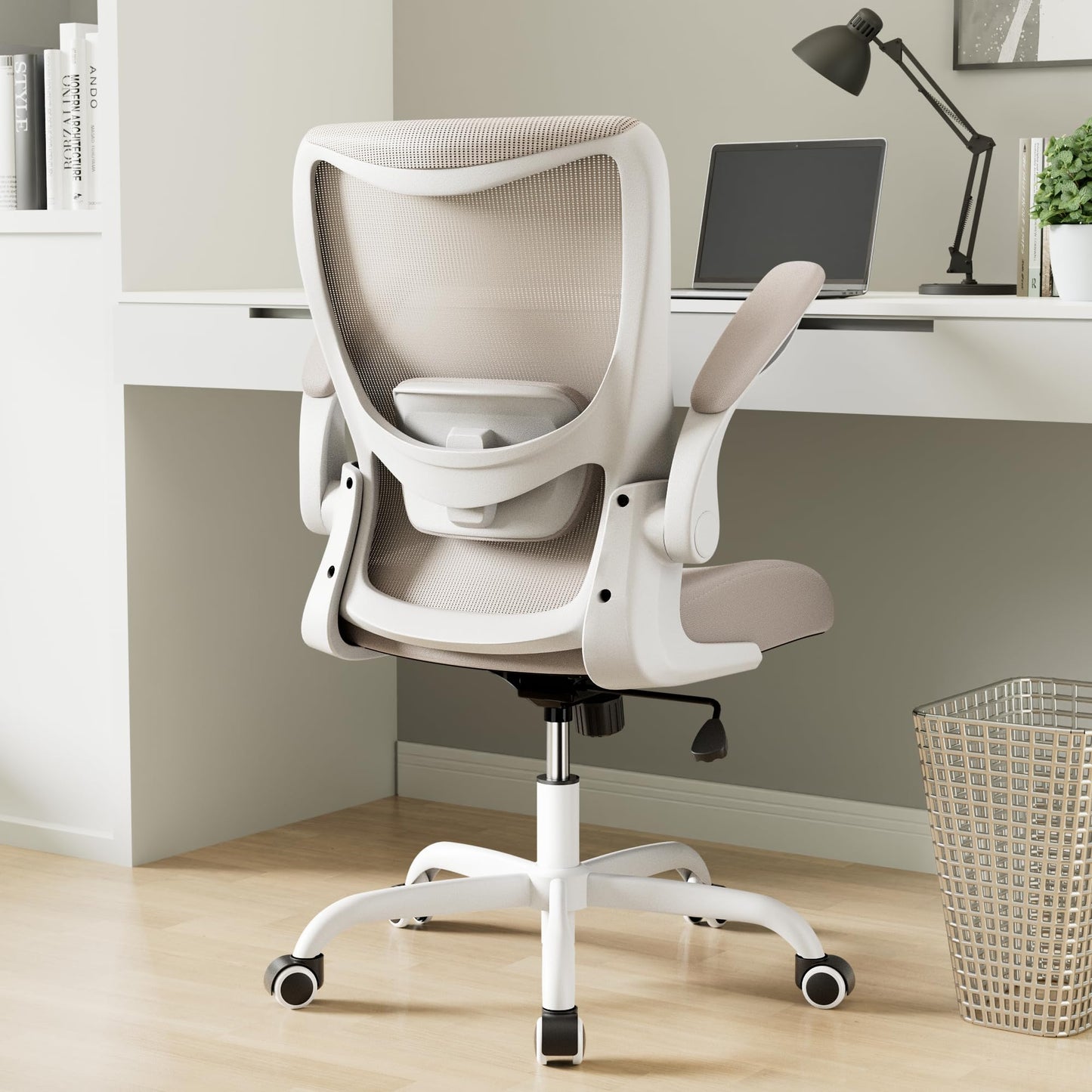 Ergonomic Mesh Office Chair Adjustable Lumbar Support Flip-Up Armrests