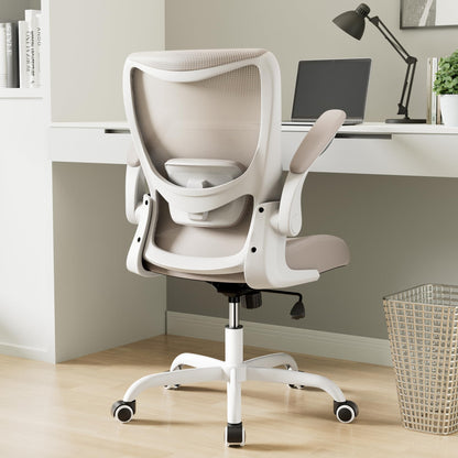 Ergonomic Mesh Office Chair Adjustable Lumbar Support Flip-Up Armrests