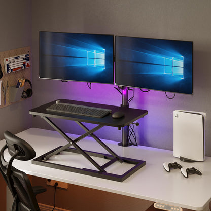 Small Scissor Lift Keyboard Riser Standing Desk Converter Adjustable Height Sit Stand Workstation Ergonomic Keyboard and Mouse Tray