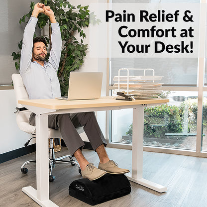 Adjustable Memory Foam Under Desk Footrest Ergonomic Stool Cushion for Office Chair Gaming Chair Back Hip Pain Relief