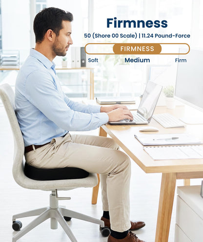 Memory Foam Seat Cushion Ergonomic Tailbone and Sciatica Pain Relief Office Car Support