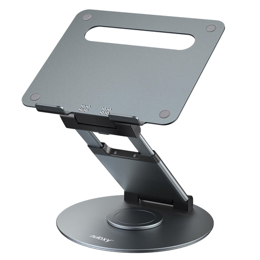 Swivel Adjustable Laptop Stand 360° Rotating Base Ergonomic Height Riser Desk Holder