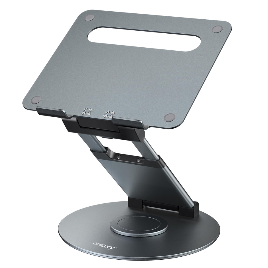 Swivel Adjustable Laptop Stand 360° Rotating Base Ergonomic Height Riser Desk Holder