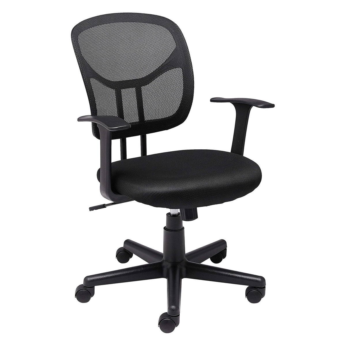 Mid Back Mesh Office Chair with Armrests Lumbar Support Adjustable Swivel Height