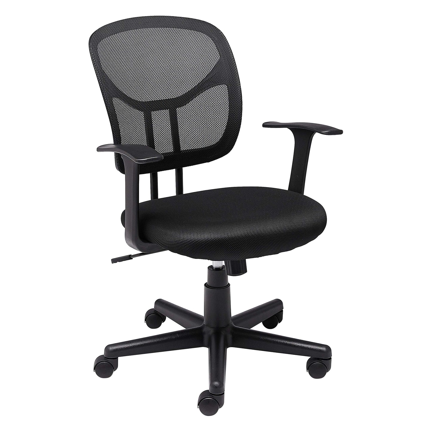 Mid Back Mesh Office Chair with Armrests Lumbar Support Adjustable Swivel Height