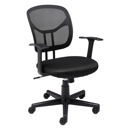 Mid Back Mesh Office Chair with Armrests Lumbar Support Adjustable Swivel Height
